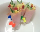 花束みたいなハム巻きキュウリ✿作り方6写真