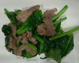 簡単！ 牛肉ほうれん草炒め きのこソース作り方3写真