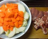 角煮風ゴロゴロ具材カレー(*^^*)作り方1写真