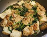 鶏ミンチ＋塩麹de大根葉と厚揚げの煮物作り方4写真