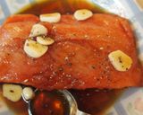 カナダより♪サーモンのメープル醤油焼弁当作り方1写真