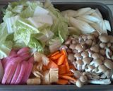 我が家の具だくさん味噌煮込みうどん作り方1写真