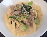 ランチ★豚肉とキャベツのクリームパスタ作り方6写真
