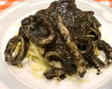 なんちゃって　イカ墨　パスタ　スパゲティ作り方6写真