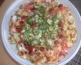 オクラとトマト入りお好み焼き作り方6写真