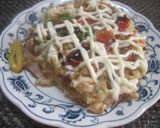 オクラとトマト入りお好み焼き作り方7写真