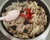 簡単！美味！豚肉としめじの梅シソ炒め作り方4写真