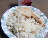 市販の炊き込みご飯に、赤ワイン数滴作り方3写真