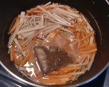 ごぼうと人参を、天かすでとろみを作り方3写真