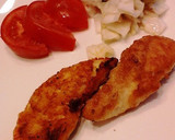 から揚げ風　簡単　ささ身の衣焼き作り方8写真
