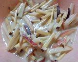 さつま芋とリンゴのデザートお好み焼き作り方1写真