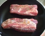 お肉柔らか！豚ロースのオレンジ煮込み♫作り方1写真