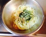 簡単！お茶漬け海苔で明太子パスタ作り方3写真