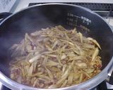 秋の収穫！ゴボウのキンピラそぼろ炒め煮♬作り方5写真