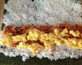 ちょいピリ☆ キムチ＆炒り卵の海苔巻き作り方2写真
