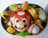 キャラ弁スーパーマリオ作り方1写真