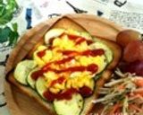 ズッキーニ卵トースト作り方5写真