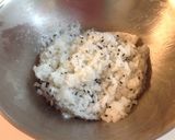 黒胡麻ごはんのサラダ海苔巻き作り方1写真