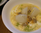 かぶとあさりの中華あんスープ作り方8写真