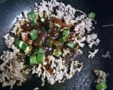 ちゃちゃっとおかず７　挽肉とオクラ炒め作り方3写真