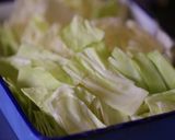 豚バラとキャベツのアンチョビ炒め。作り方2写真