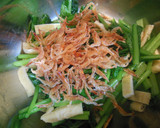 小松菜油揚げ♡桜エビの炒め煮作り方3写真