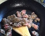牛コマ肉のさっぱり香酢炒め作り方4写真