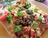 トマトとごぼうのカレー風味和トースト作り方7写真