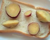 さつま芋のﾁｮｺっとチーズトースト作り方3写真