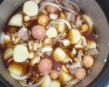 鶏玉ひも(キンカン)の肉じゃが煮作り方4写真