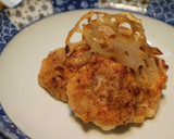 えびと蓮根のごろごろすり身揚げ作り方9写真