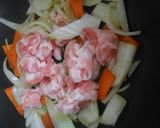 本つゆで白菜と豚肉のあんかけ丼作り方8写真