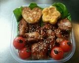 ♡鶏の照焼き弁当♡作り方3写真