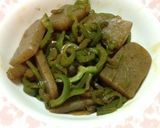 ピーマンとこんにゃくの炒め作り方4写真
