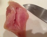 生ハムとチーズのスタッフドチキン作り方1写真