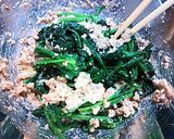 自家製ごま和えの素で～ほうれん草の白和え作り方5写真