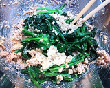 自家製ごま和えの素で～ほうれん草の白和え作り方5写真