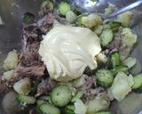 鯖缶とポテトサラダのパイ包み焼き作り方2写真