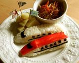２歳の誕生日に★新幹線プレート★作り方9写真