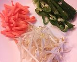 お弁当に☆節約！野菜炒め作り方1写真