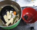 味噌汁(人参・玉葱・小松菜・油揚げ)作り方8写真