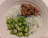 あっという間の三色丼（しらすオクラ納豆）作り方3写真