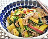 さつま芋と豚肉のシナモンバター醤油炒め作り方6写真