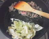 ひき肉とキャベツのパスタ作り方4写真