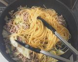 ひき肉とキャベツのパスタ作り方6写真