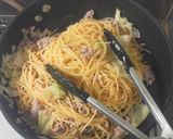 ひき肉とキャベツのパスタ作り方7写真