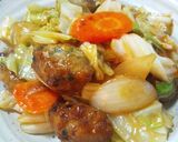 ふわふわ肉団子とシャッキリお野菜の酢豚風作り方10写真