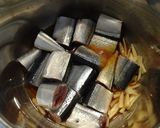 圧力鍋で　骨まで食べられるさんま煮作り方2写真