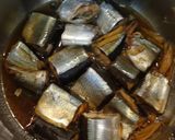 圧力鍋で　骨まで食べられるさんま煮作り方3写真