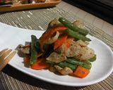 お弁当にも❤豚バラ&隠元のごまマヨ炒め♬作り方6写真